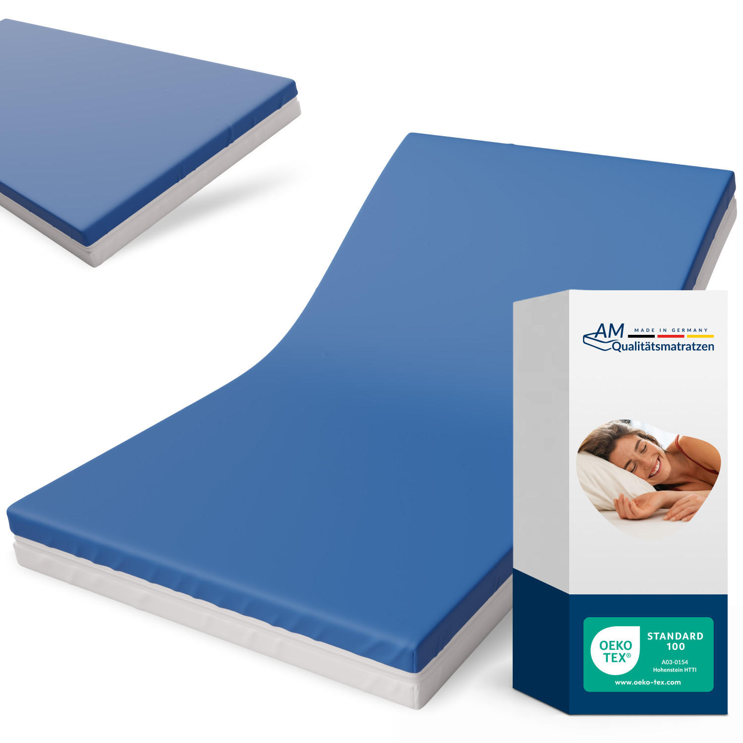 AM Qualitätsmatratzen MATRACE pro prevenci dekubitů, 87/200 cm - výška 14 cm a nepromokavý potah
