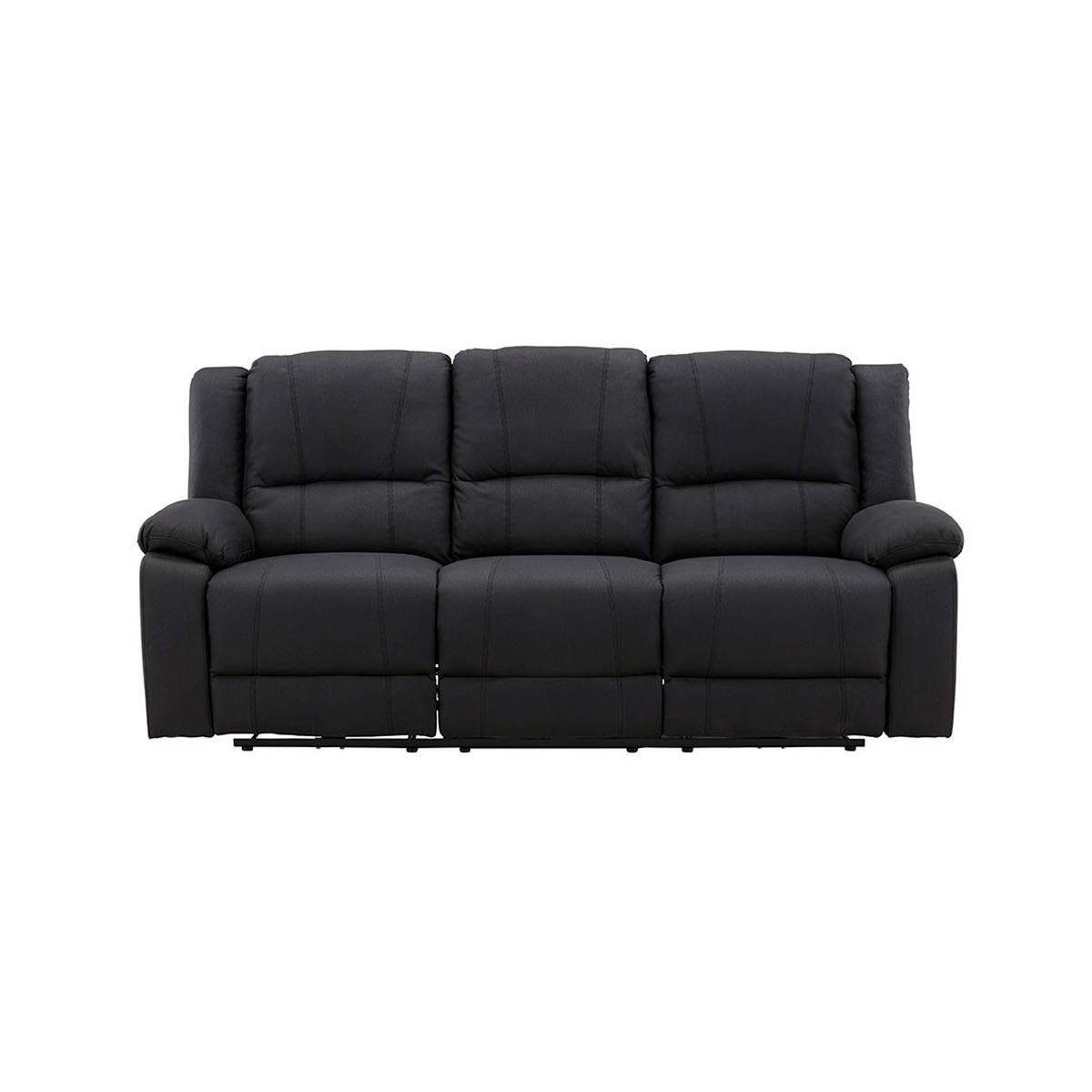 SOFA, Singapore, Schwarz, Kunstfell, 218 x 96 x 100 cm - Schwarz, Textil/Fell (218/100/96cm) - ebuy24
