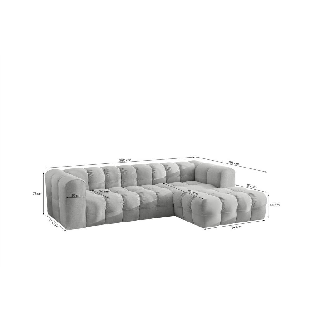 Thumbnail - Fun Möbel Ecksofa, Gelb, Textil, Ottomane rechts, 290x193 cm, Wohnzimmer, Sofas & Couches, Wohnlandschaften, Ecksofas