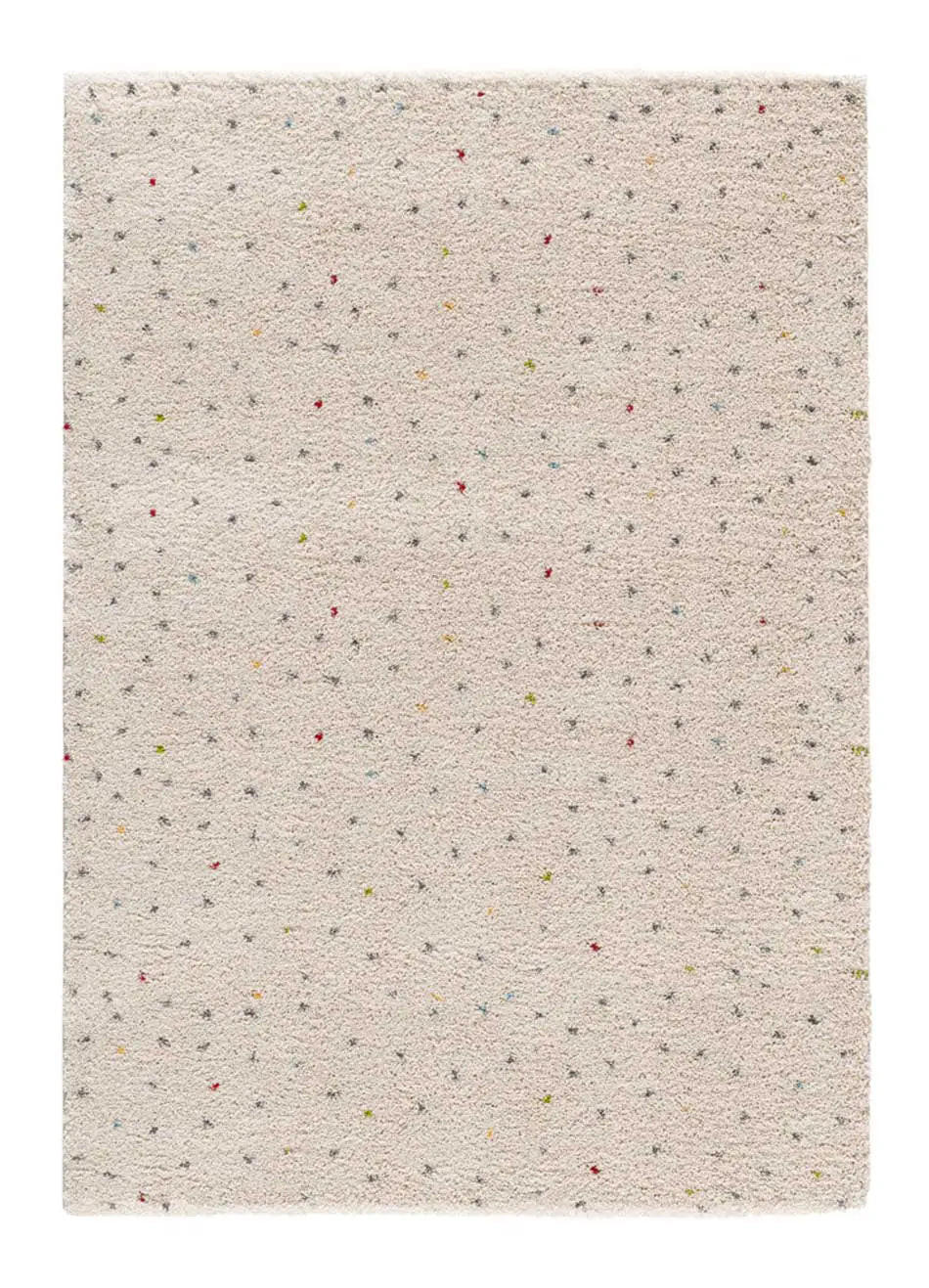 Atticgo Hochflorteppich Creme, Mehrfarbig 80x150 cm