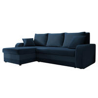 ECKSOFA Kris Lux - Blau/Schwarz, Holz/Kunststoff (238/147cm) - MIRJAN24
