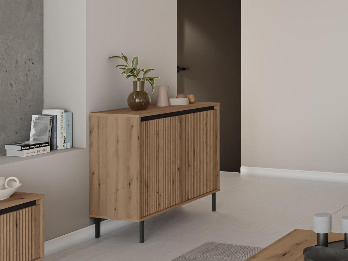 KOMMODE modern CIAO Eiche evoke - Braun, Holzwerkstoff (100/85/40cm) - Compleo24