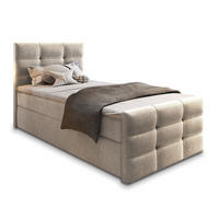 BOXBETT AMON 80 80x200 cm mit Matratze und Topper - Beige - Beige, Holz (80/200cm) - MASSENO