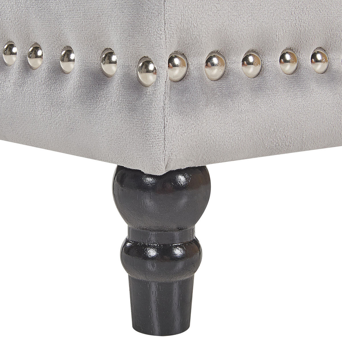 HOCKER Loretto 37/37/40 cm - Grau, Textil (37/40/37cm) - Beliani