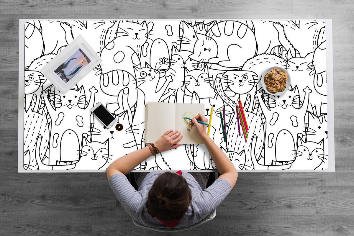 SCHREIBTISCHUNTERLAGE 100x50 cm Weiß - Weiß, Kunststoff (1.6/100/50cm) - ArtPrintCave