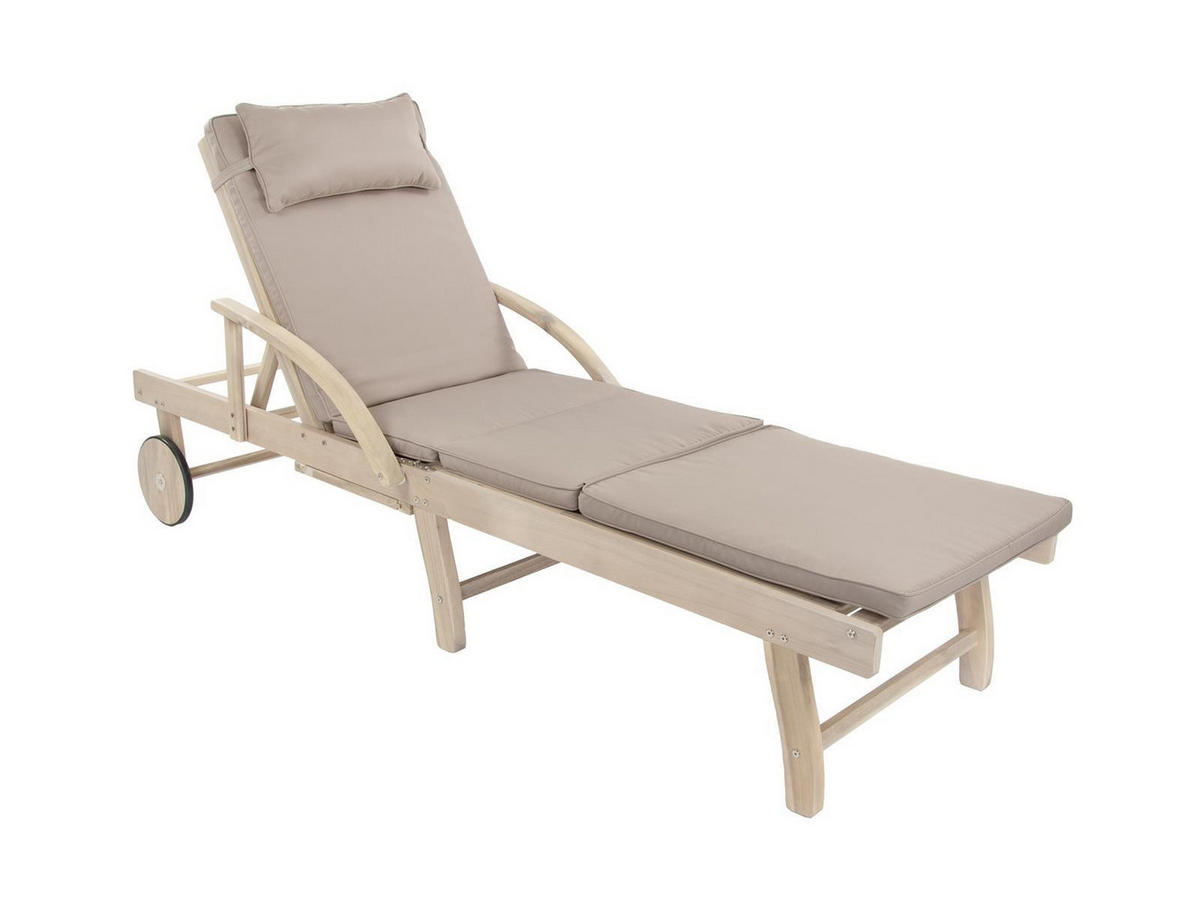 SONNENLIEGE St. Tropez Akazienholz FSC 100 - Braun, Holz (80/175/120cm) - Green Spirit