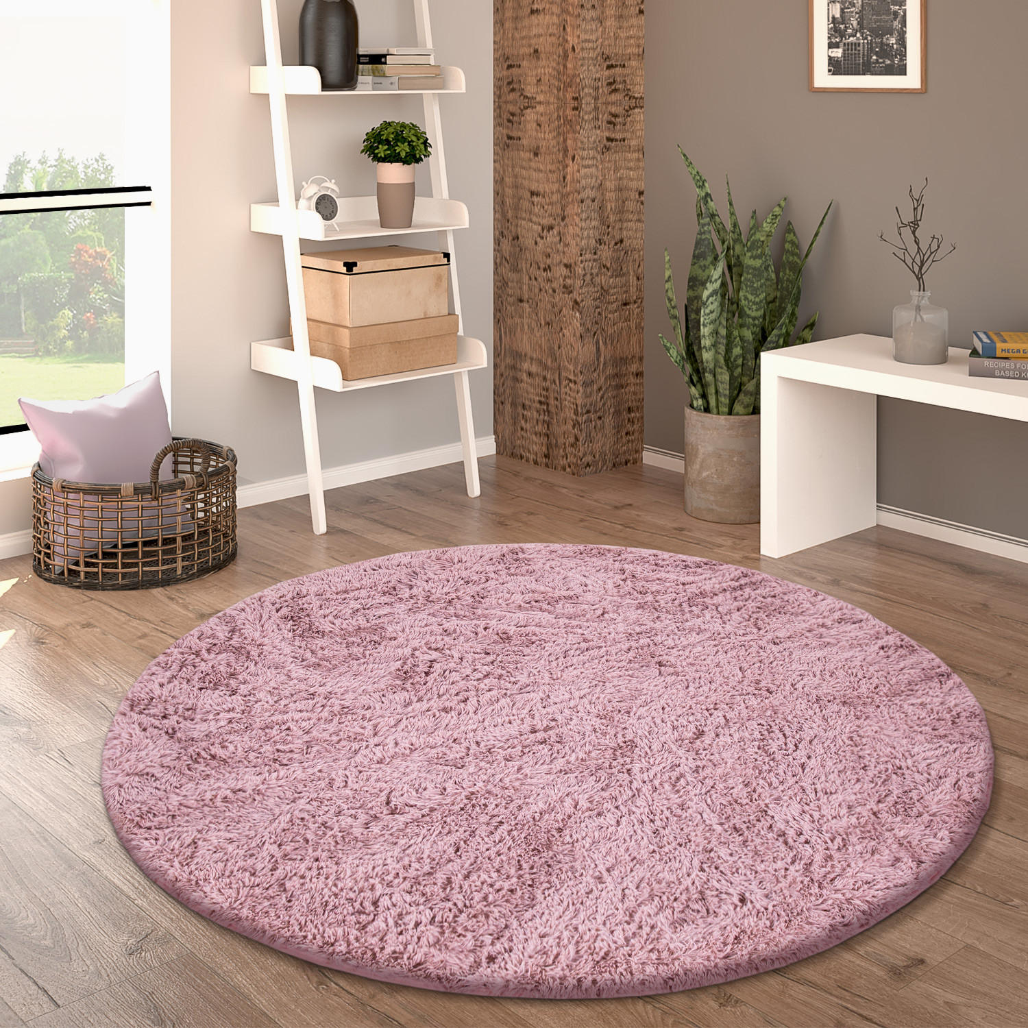 HOCHFLORTEPPICH 200/200 cm Silky 591 - Rosa, Textil (200/200cm) - Paco Home