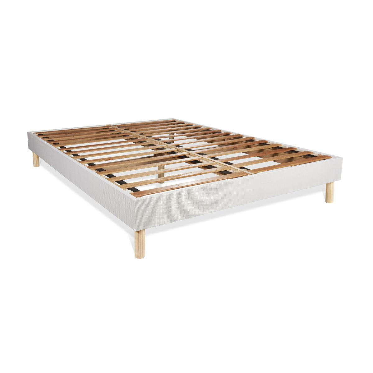 BETT Actimemo life Memory-Schaum 160 x 210 cm h4 - Kit Bettgestell Weiß - Beige/Weiß, Karton/Holz (160/210cm) - ACTISOM