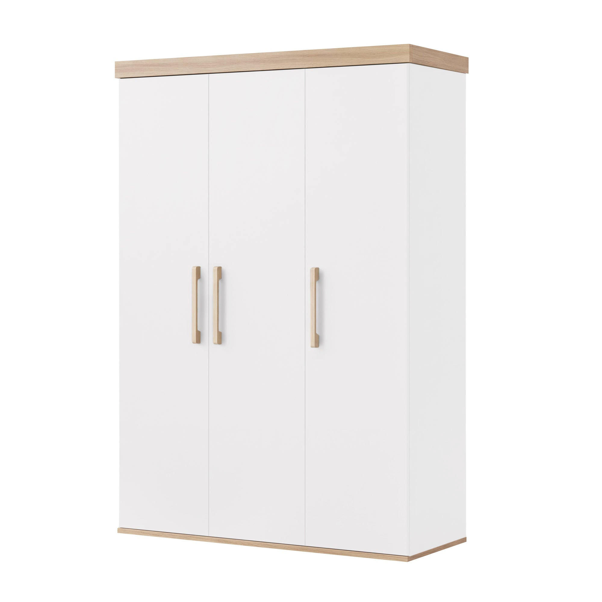 KINDERKLEIDERSCHRANK Jimmy Weiß - Weiß, Holzwerkstoff (138/195/53cm) - Roba