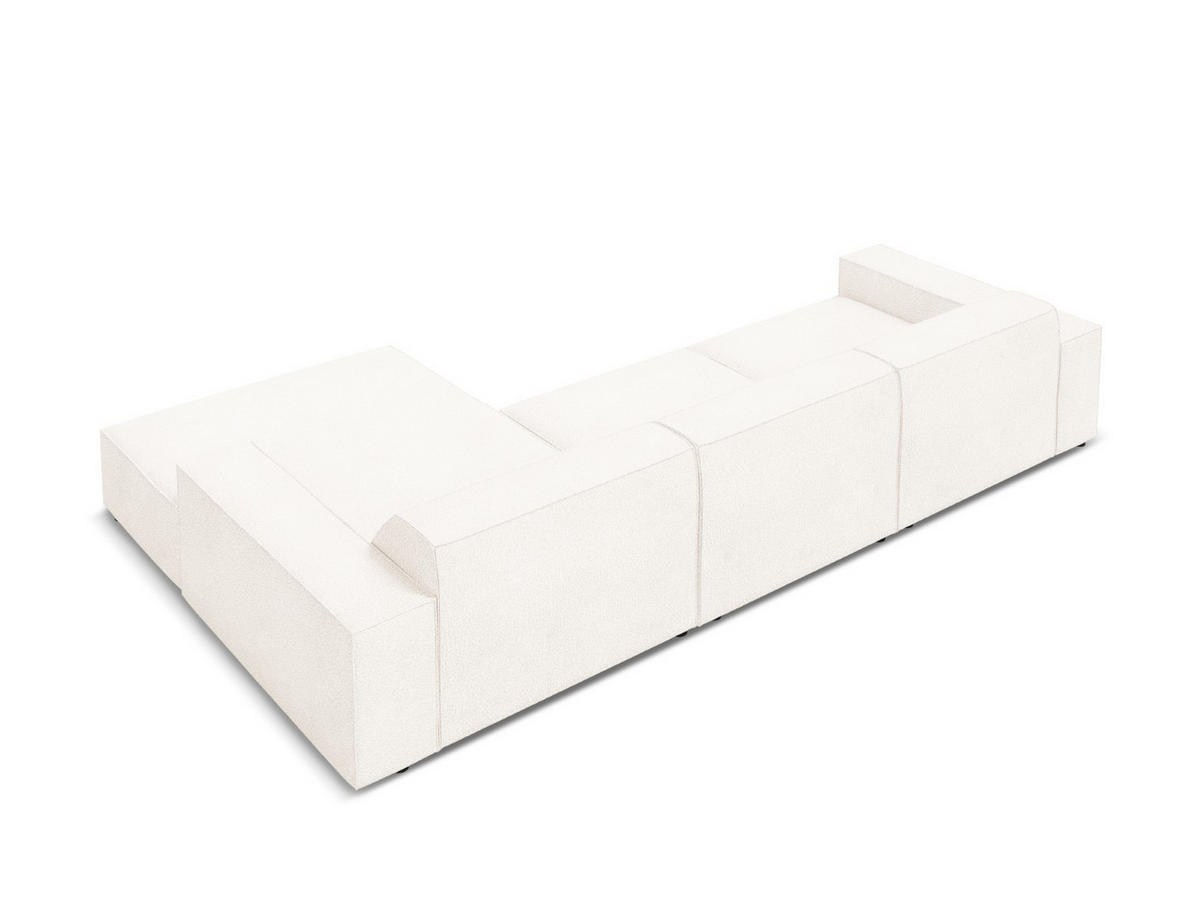 ECKSOFA rechts Jodie aus Boucle beige 4 Sitzplätze - Beige, Textil (166/284cm) - Micadoni