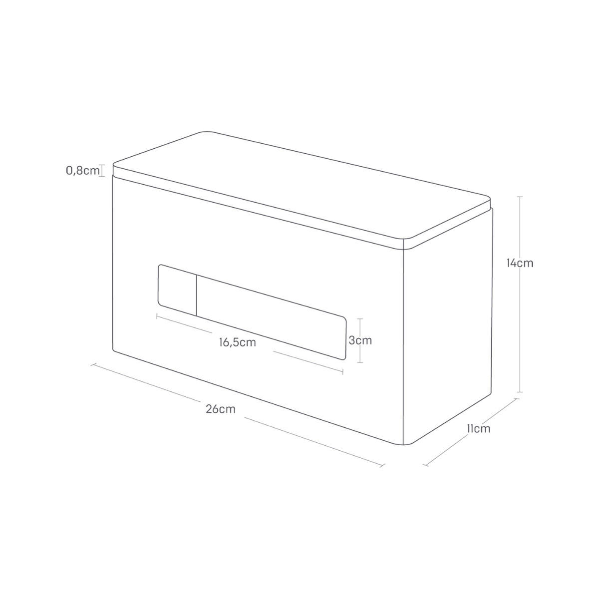 TASCHENTUCHHALTER - rin 26/11/14 cm - Schwarz, Metall (26/11/14cm) - Yamazaki