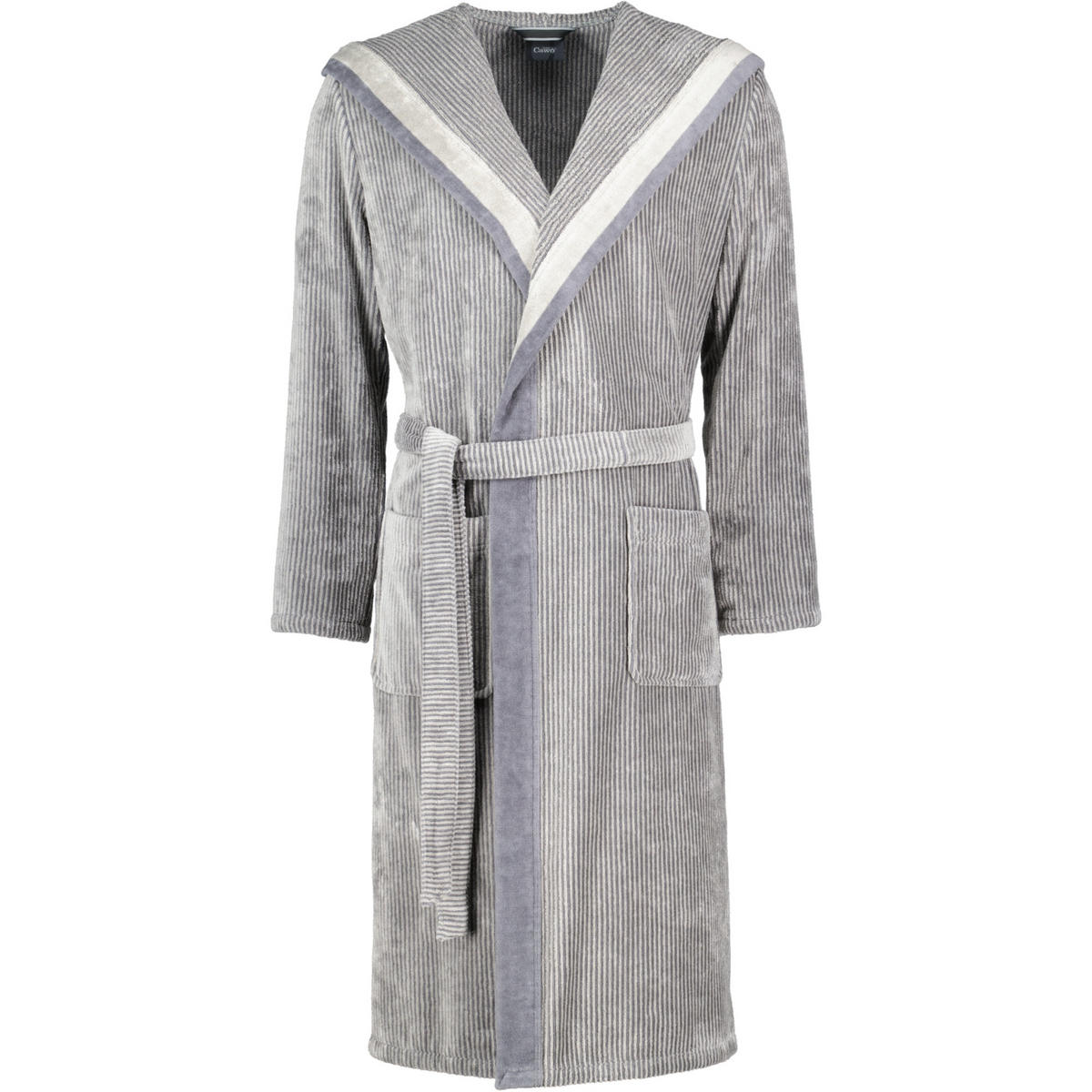 BADEMANTEL HERREN KAPUZE LUXURY HOME 5841 STEIN - 37 - Grau, Textil (Lnull) - Cawoe