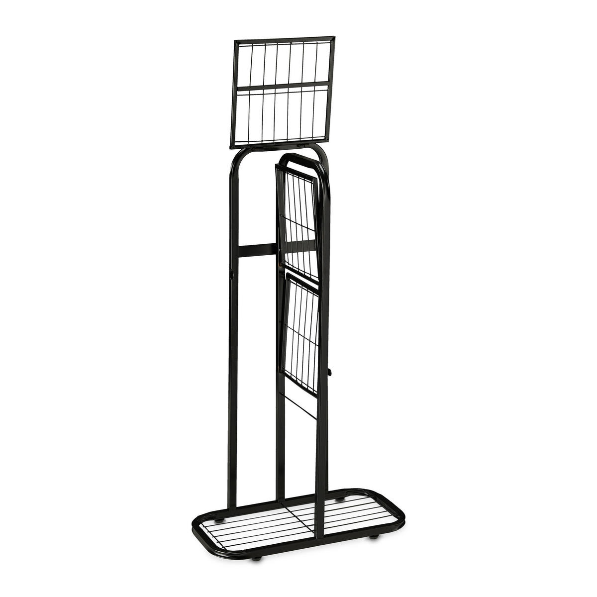BLUMENTREPPE - Schwarz, Metall (44/81/24.5cm) - Relaxdays