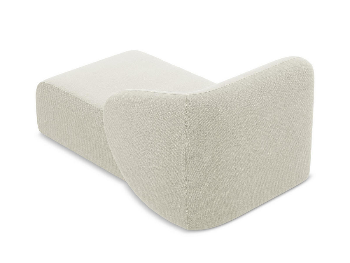 SOFAELEMENT Rechts Bouclé Stoff Beige - Sandfarben/Schwarz, Holzwerkstoff/Kunststoff (91/75/166cm) - Makamii