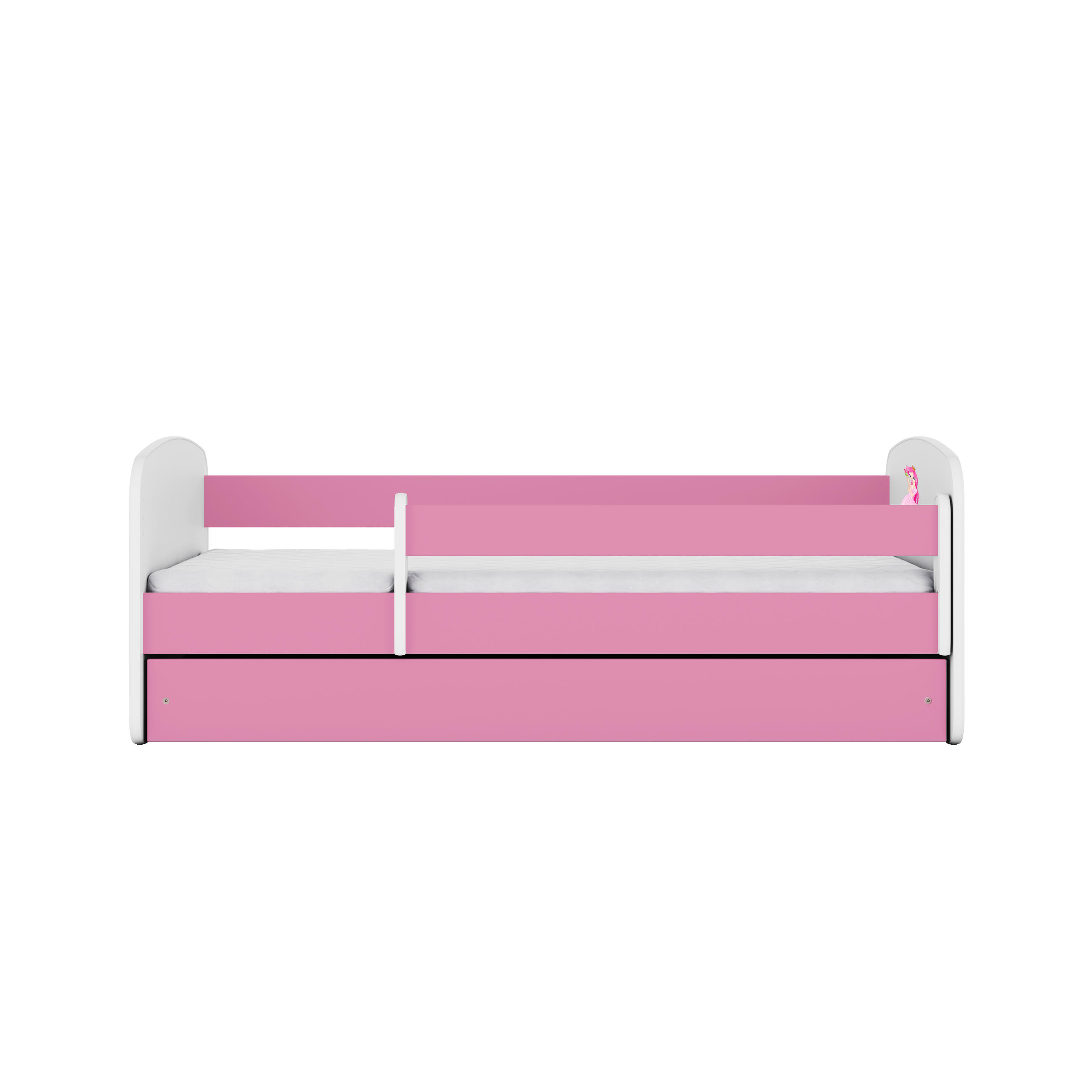 KINDERBETT Prinzessin mit Schublade und Matratze 140/70 - Rosa, Holzwerkstoff (70/140cm) - RAUMHIRSCH FURNITURE