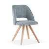 STUHL MARY Blau 2 Stück - Blau, Eichenholz/Textil (53/81/59cm) - B&D Home