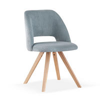 STUHL MARY Blau 2 Stück - Blau, Eichenholz/Textil (53/81/59cm) - B&D Home
