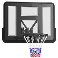 BASKETBALLKORB DE-10353 wandmontiert, wetterbeständig Schwarz - Schwarz, Metall (23/110cm) - ComfortXL