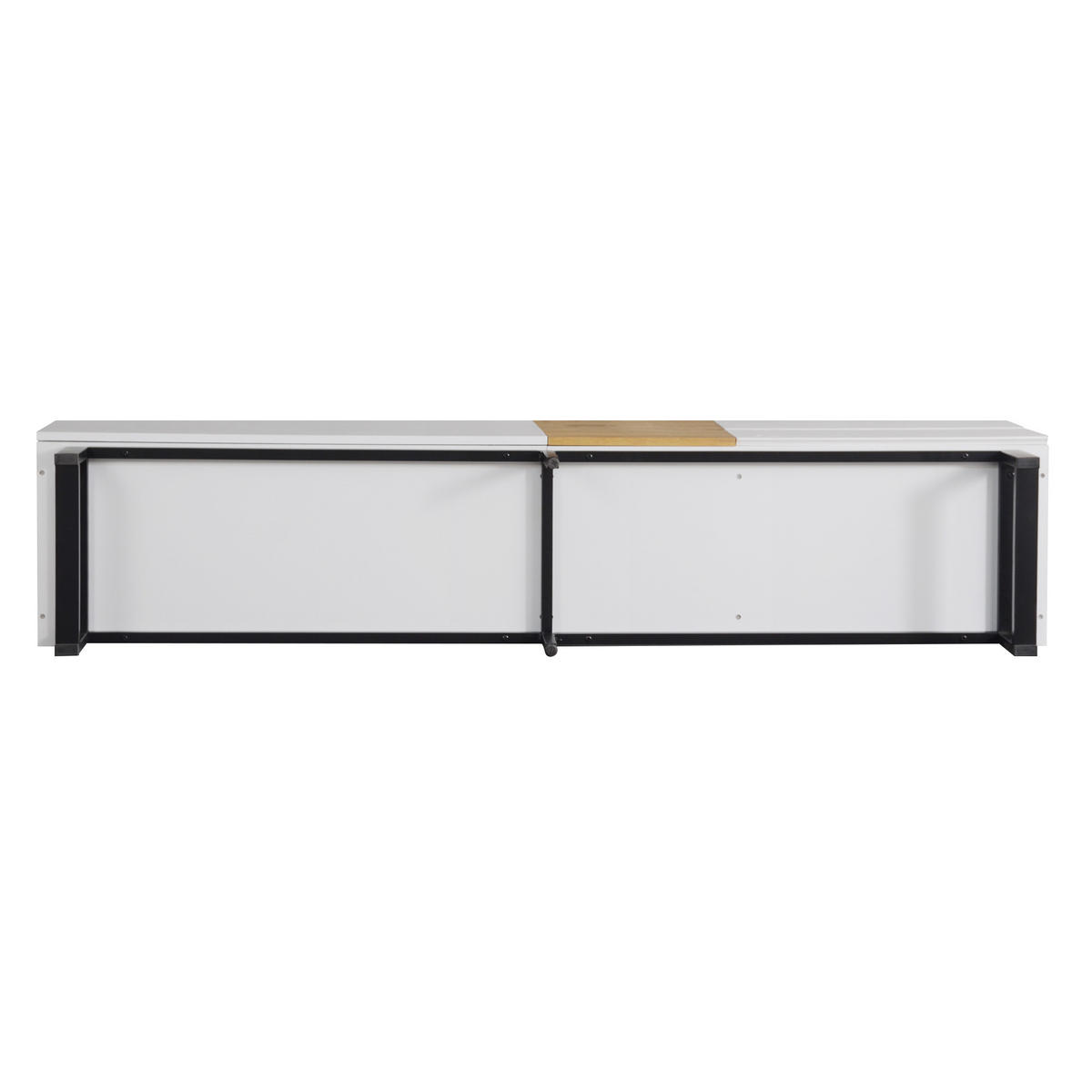 TV-MÖBEL Weiß und Holzfarbe 180/38/50 cm - Weiß, Holzwerkstoff (180/50/38cm) - PANGIVO