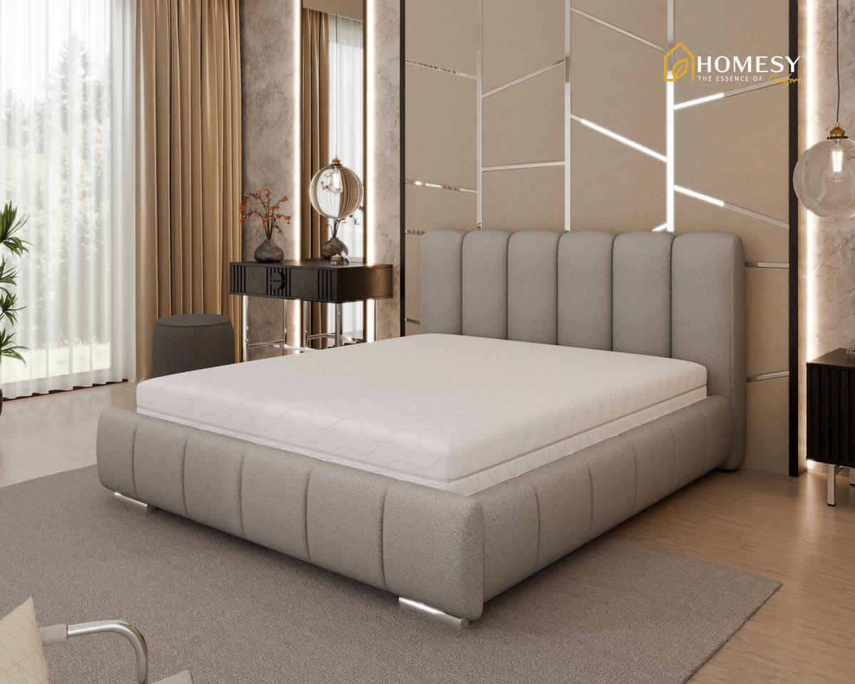 TASCHENFEDERKERNMATRATZE Pocket mit Kokos 160x200cm H3/H4 - Weiß, Textil (160/200cm) - Homesy