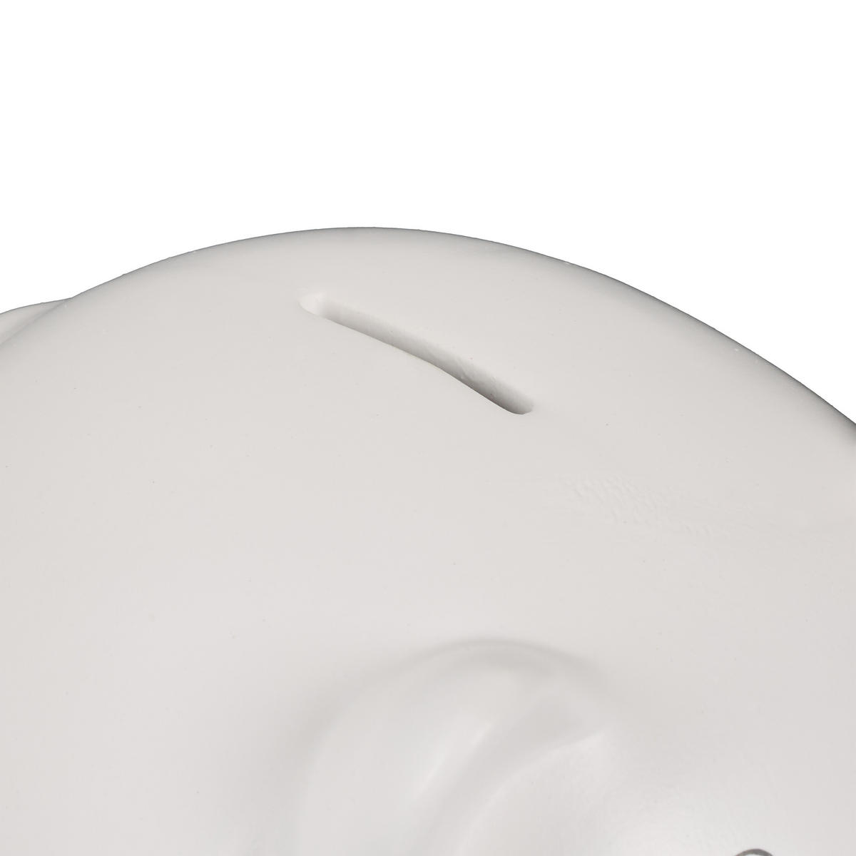 SPARSCHWEIN - Weiß, Naturmaterialen/Stein (15.5/15.5/19cm) - Relaxdays