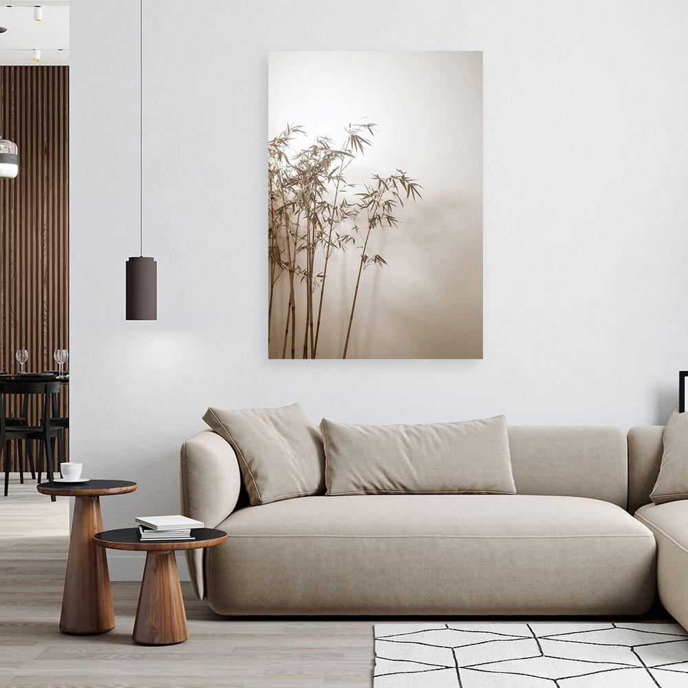 LEINWANDBILD Pampasgraspflanzen in Beige 80x120cm - Beige, Textil (80/120cm) - Feeby