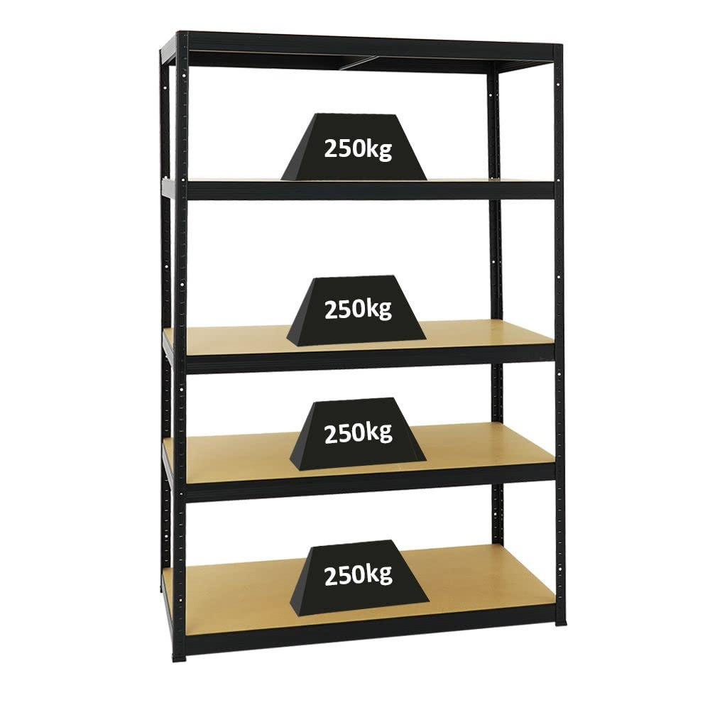 SCHWERLASTREGAL Big Elephant M 180x120x60 cm Fachlast 250 kg Schwarz - Schwarz, Metall (120/180/60cm) - PROREGAL