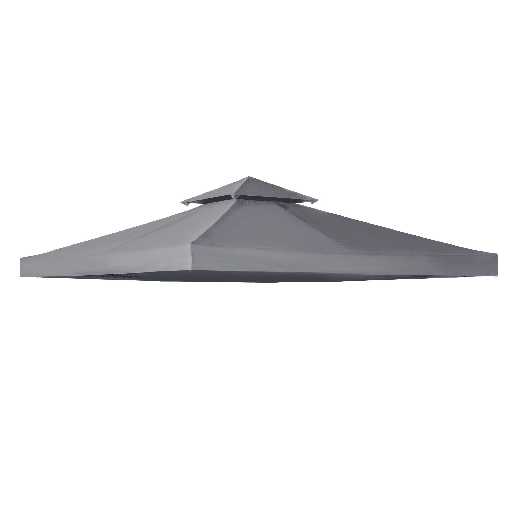 PAVILLONDACH, Polyester, Dunkelgrau - Dunkelgrau, Kunststoff (300/18/300cm) - Outsunny