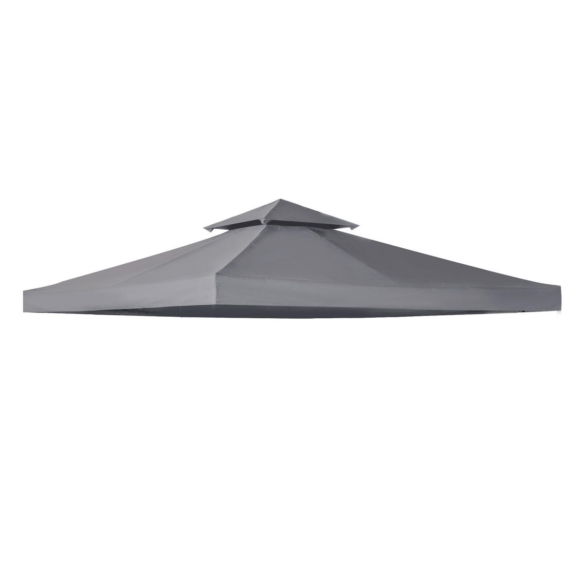 PAVILLONDACH, Polyester, Dunkelgrau - Dunkelgrau, Kunststoff (300/18/300cm) - Outsunny