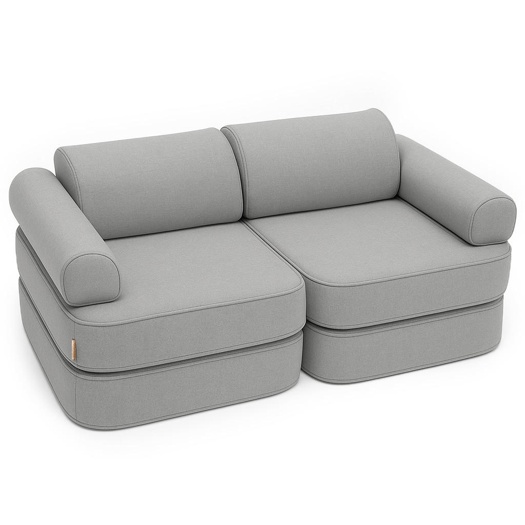 KINDERSOFA, Outzy, Taupe - Taupe, Textil (120/25/60cm) - MeowBaby