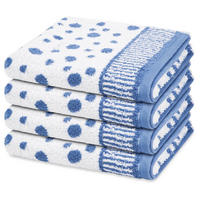 HANDTUCH Punkte allover 4er-Set - Blau, Textil (50/100cm) - Ross