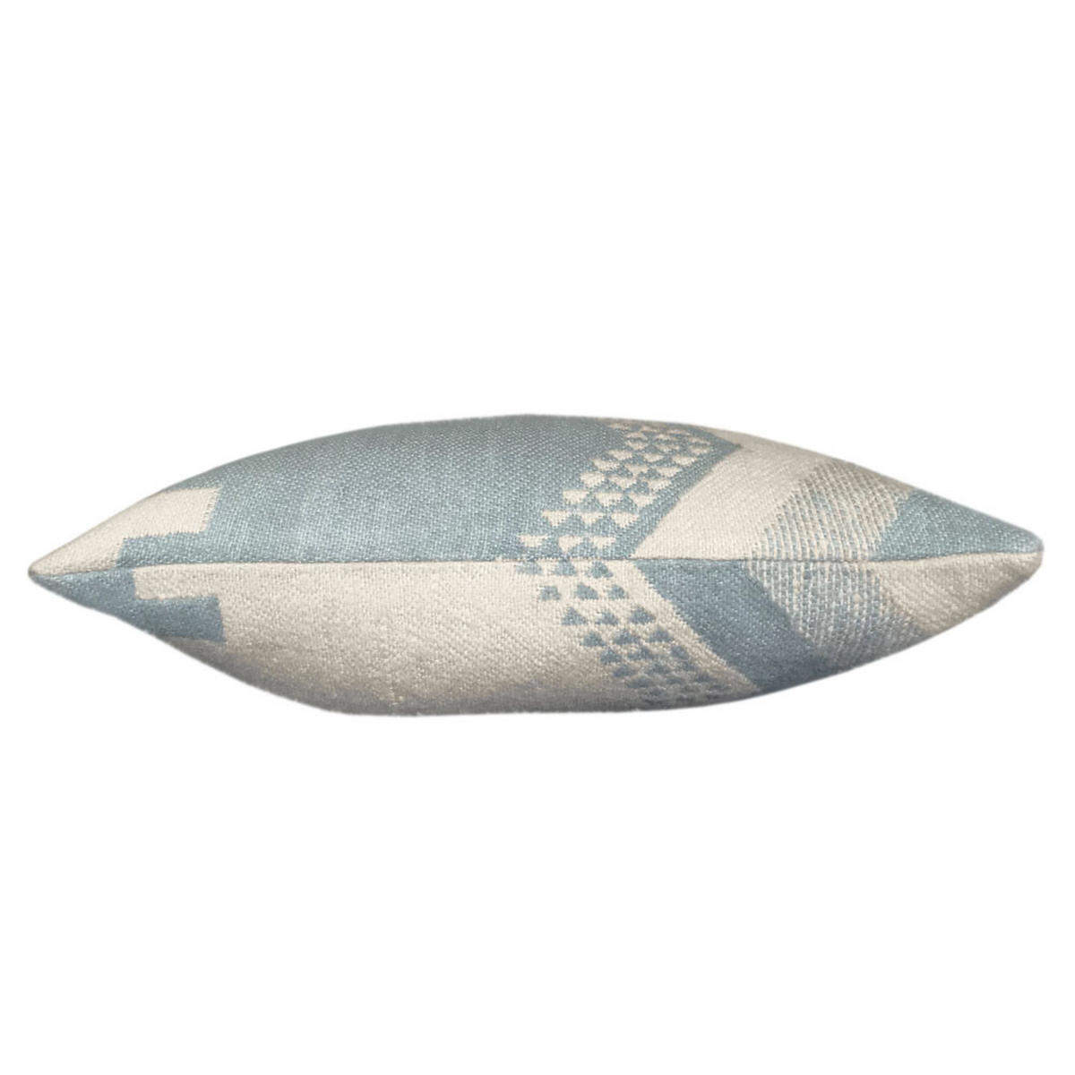 DEKOKISSEN Zick-Zack nebliges blau 50x50 - Blau, Textil (50/50/12cm) - Malagoon