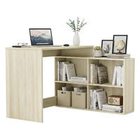 ECKSCHREIBTISCH Holz-Effekt Eiche, Weiß 100.7/111.9/76.7 cm - Braun, Holzwerkstoff (101/112/77cm) - DMORA