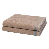 DUSCHTUCH Smart 2er-Set - Braun, Textil (50/100cm) - Ross