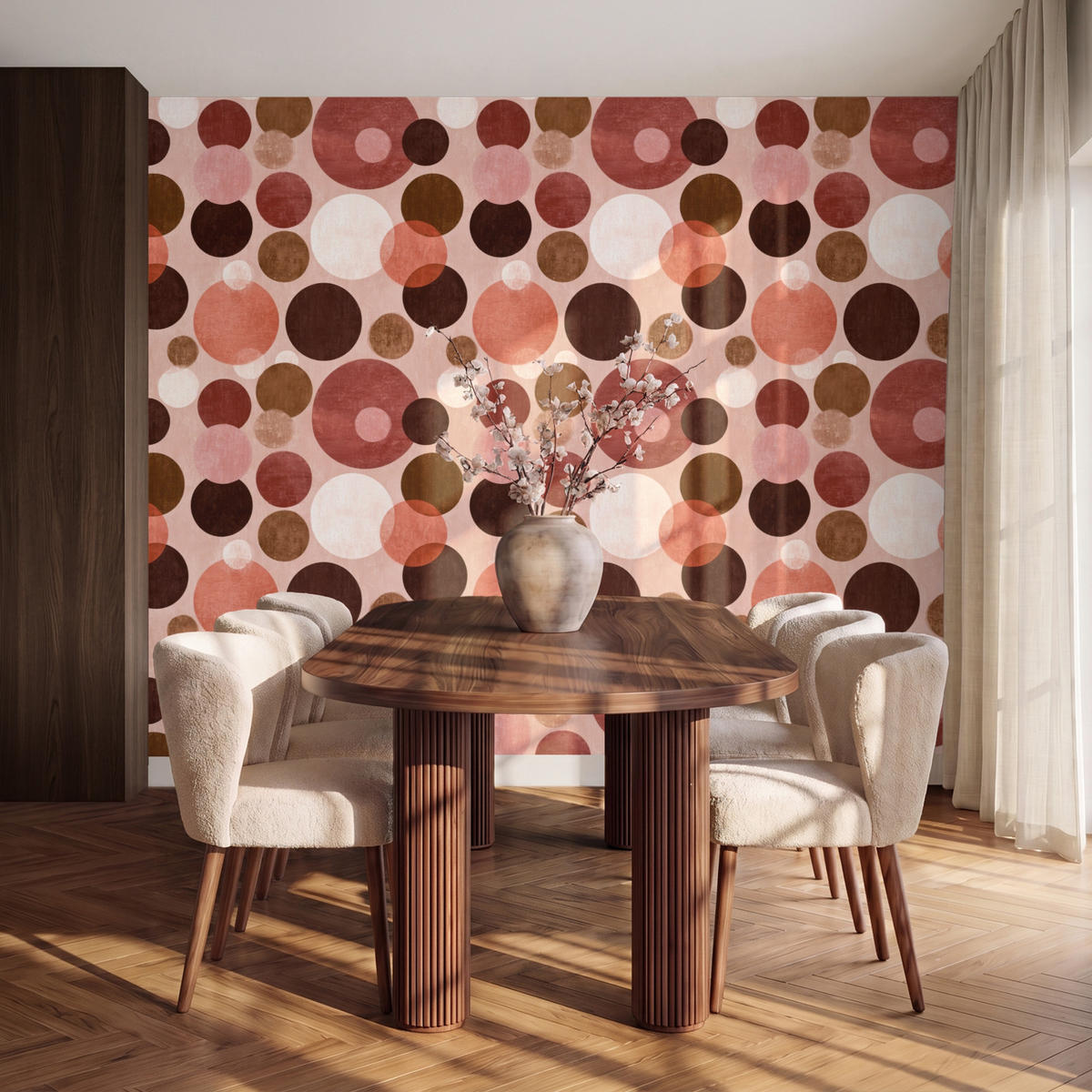 TAPETE - Kreise - Modern - Farbenfroh - 240x200 cm - Multicolor, Papier (240/200cm) - OnlyWow