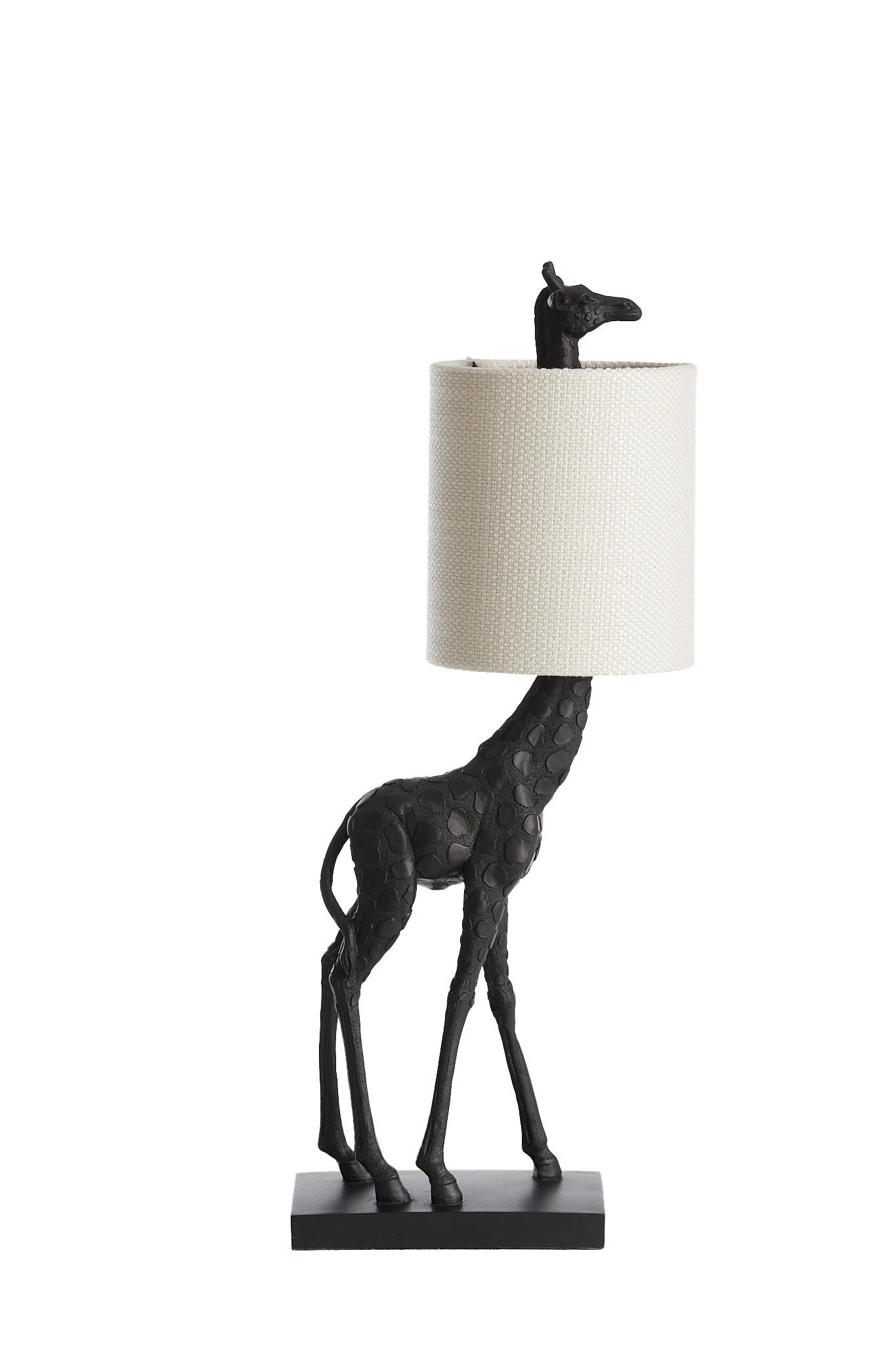TISCHLAMPE Giraffe Schwarz Ø26/61 cm - Schwarz, Kunststoff (26/16/61cm) - Light & Living
