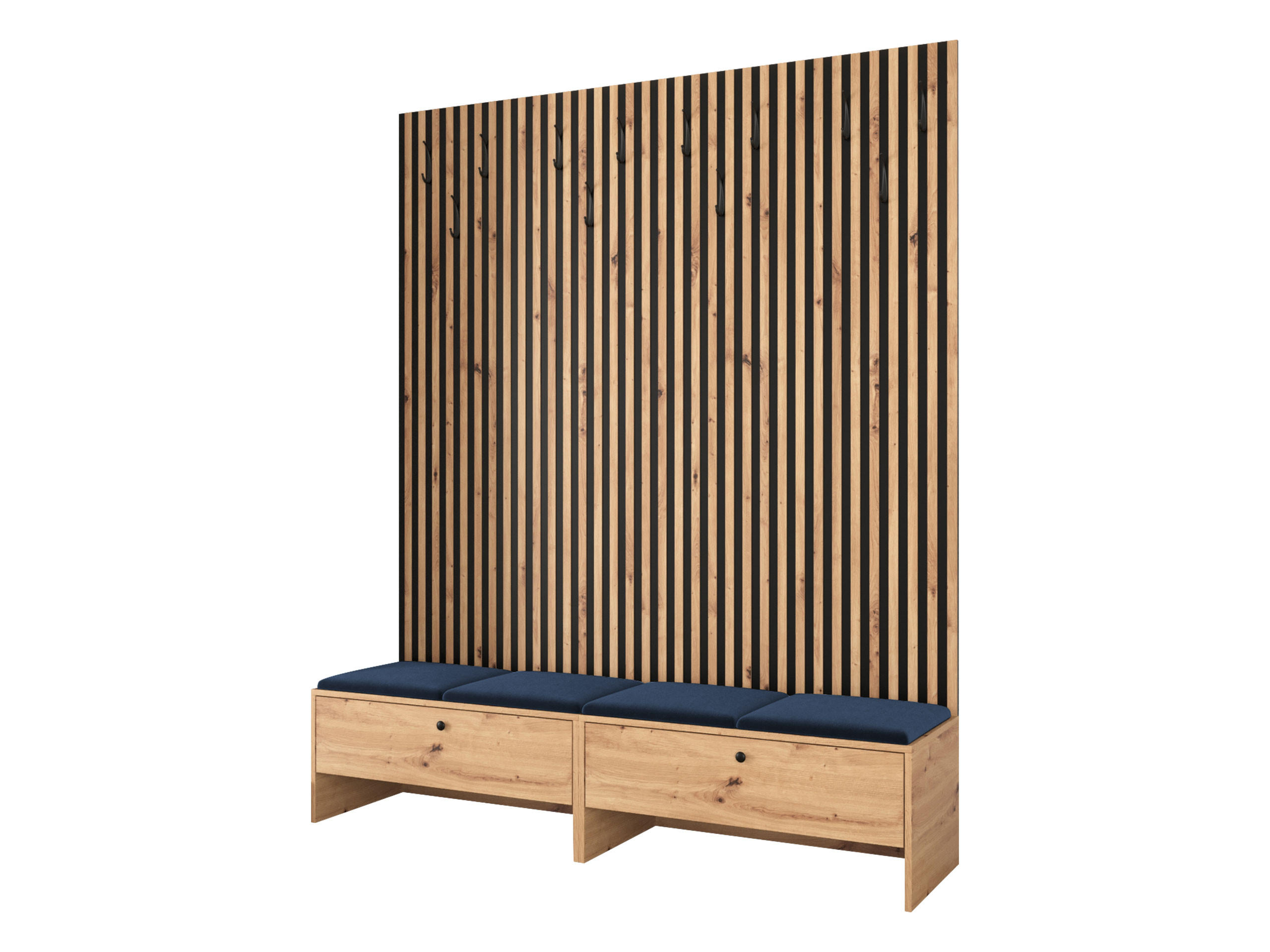 Mirjan24 Garderobe Blau 170x206x44 cm