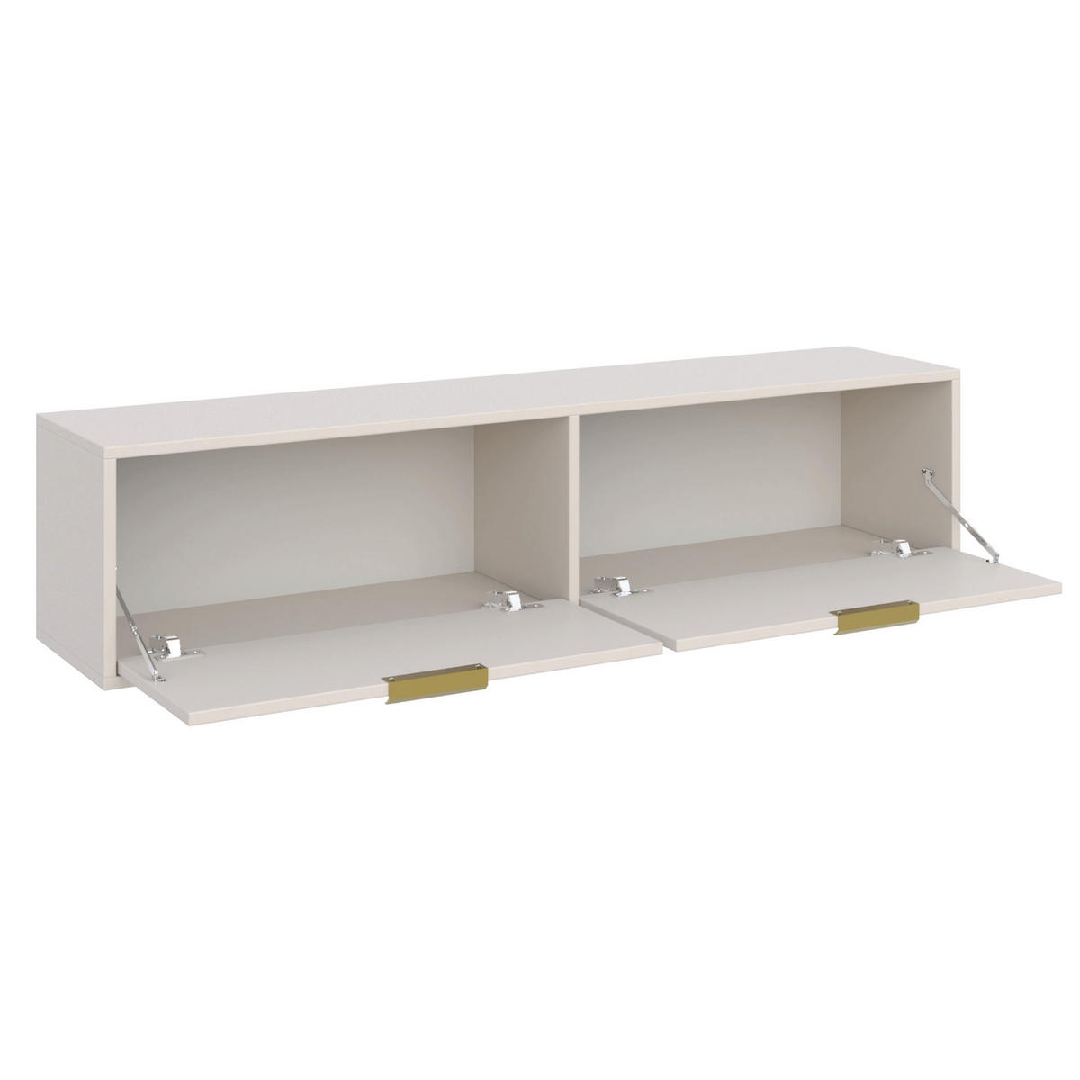TV-HÄNGEBOARD Vena 2-türig, Kaschmir, 140 cm - Kaschmir/Goldfarben, Holzwerkstoff/Kunststoff (138.6/30/30cm) - Selsey