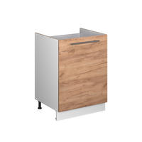 SKŘÍŇKA POD DŘEZ Fame-Line, Zlatý mocný dub/Bílá, 60 cm - bílá/medově dubová, kompozitní dřevo (60/82/51.6cm) - Vicco