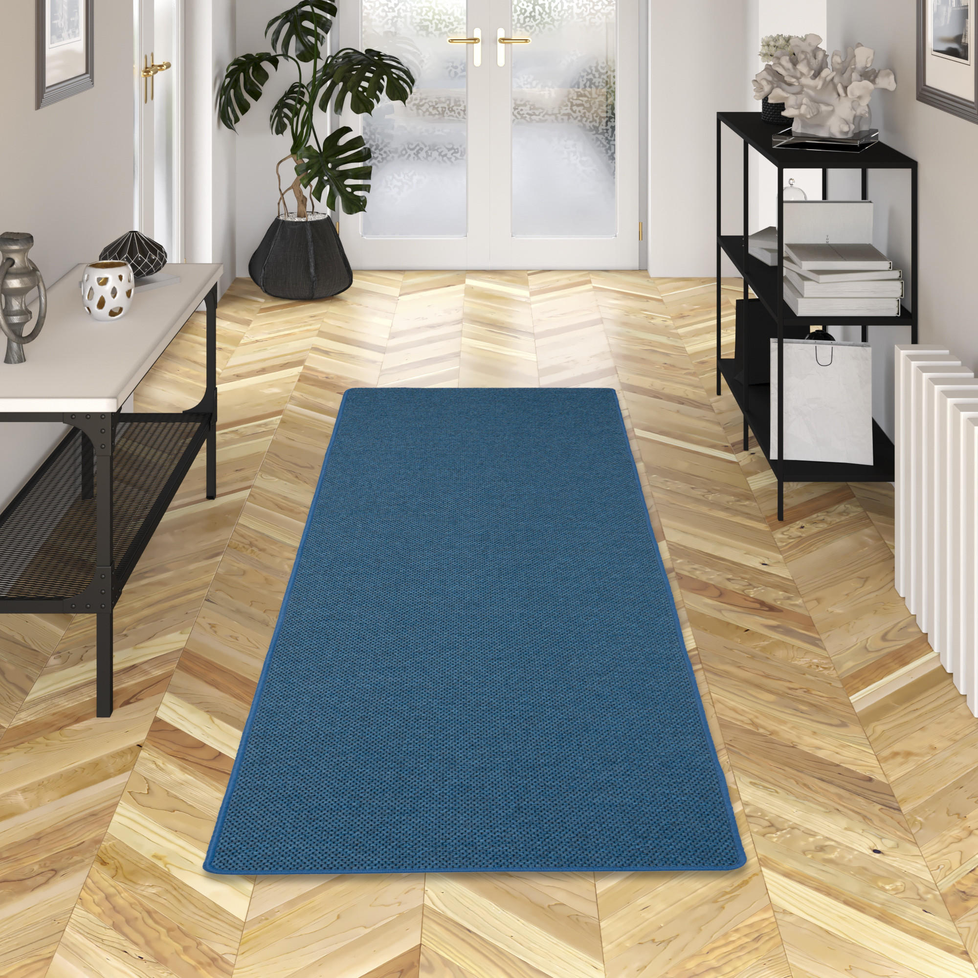 Thumbnail - Snapstyle Läufer, Blau, Textil, 80x160 cm, Teppiche & Böden, Teppiche, Teppichläufer