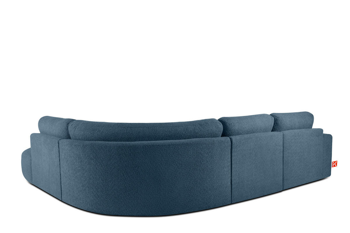 ECKSOFA RECHTS ZUCCO, Dunkelblau - Dunkelblau, Holz/Holzwerkstoff (304/293cm) - KONSIMO®