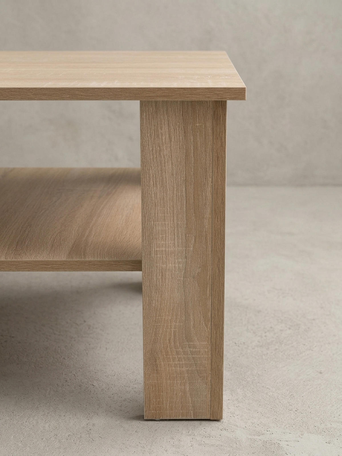 COUCHTISCH NIDDA aus Sonoma Eiche, kratzfest und Ablagefläche, Beige 60x60x42 cm - Beige, Holz (60/60/42cm) - KADIMA DESIGN