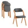 KLAPPSTÜHLEN 2 er set, Dunkelgrau - Dunkelgrau, Holz (47.5/77/59cm) - SoBuy