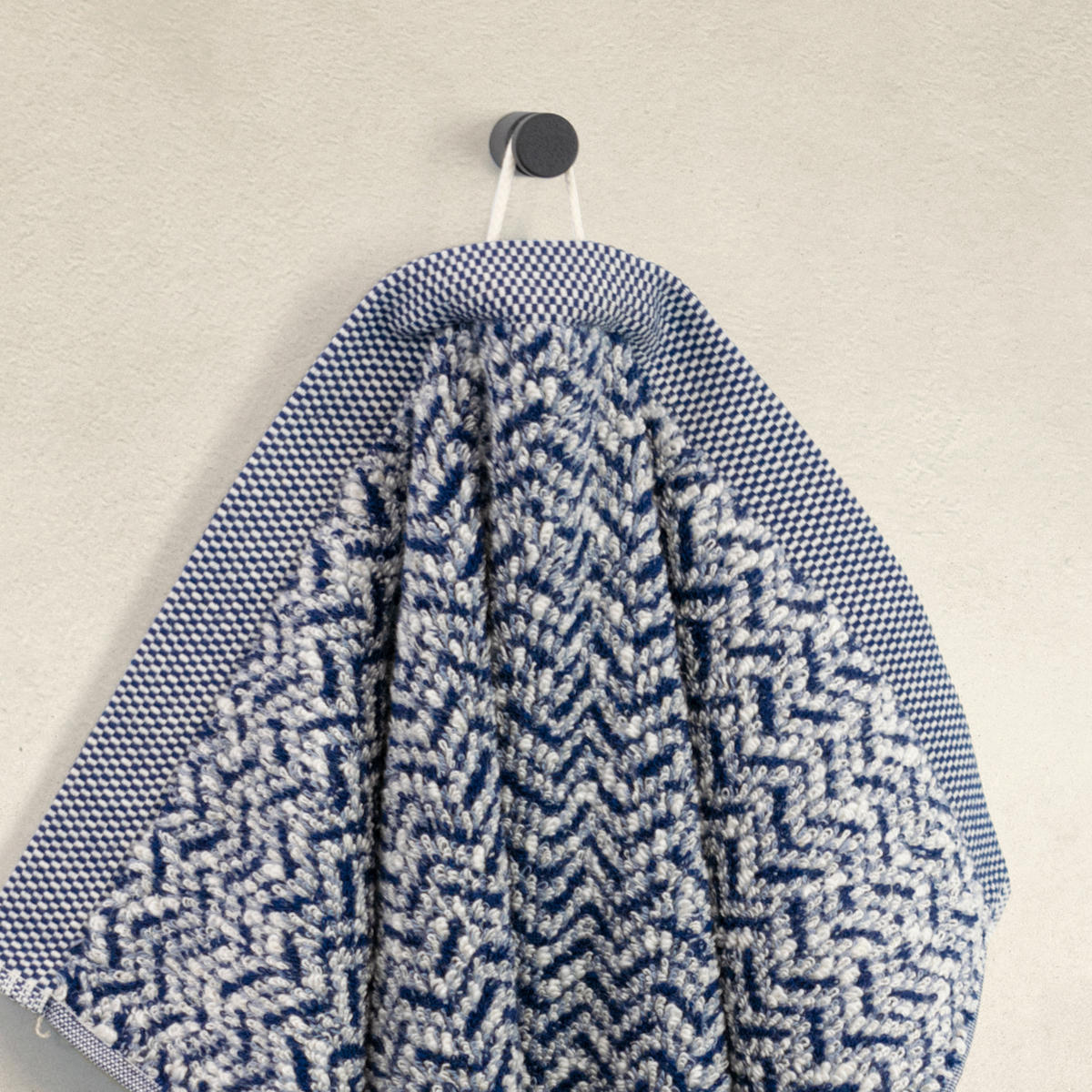 DUSCHTUCH BROOKLYN - Blau/Naturfarben, Textil (80/150cm) - MÖVE