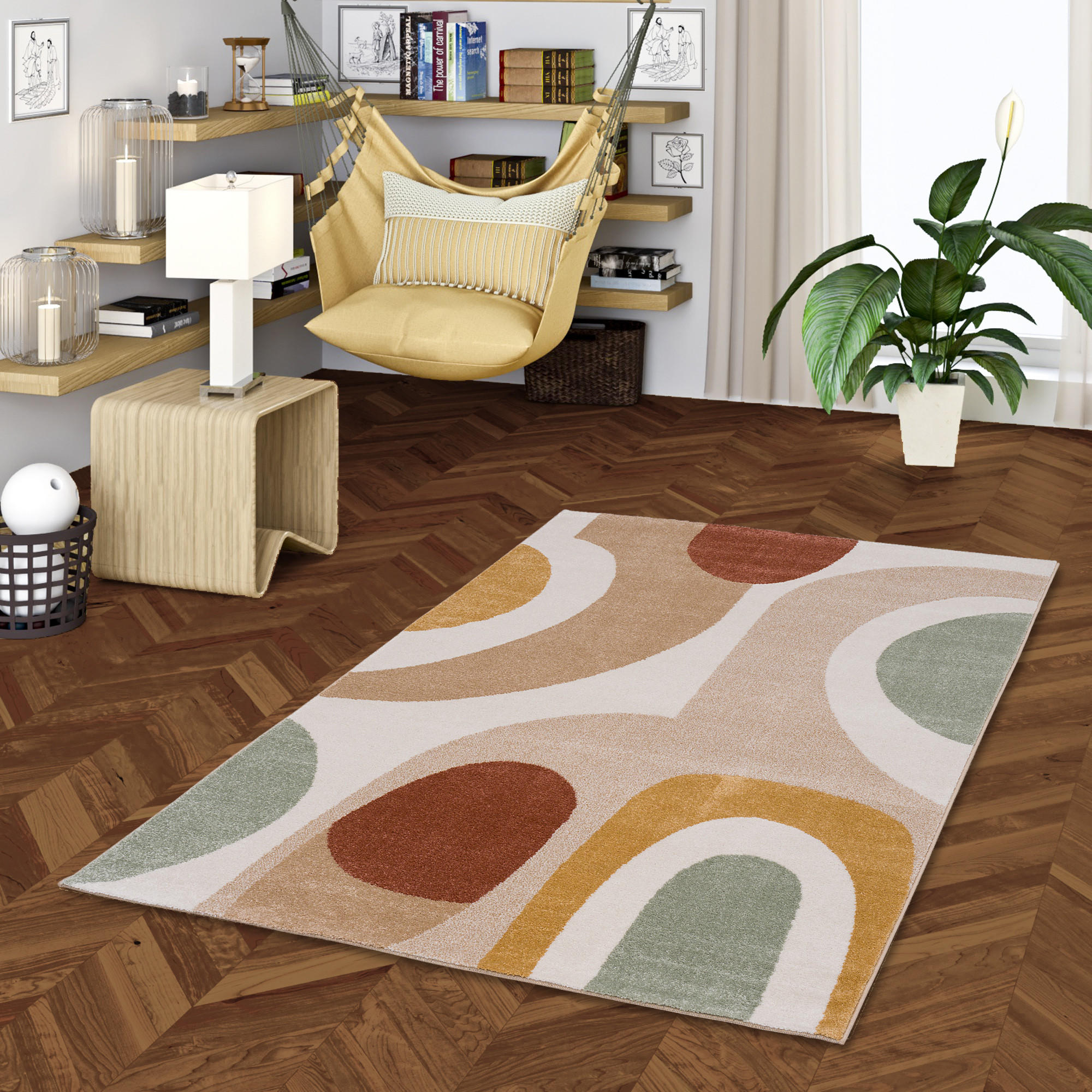DESIGNER TEPPICH FARO RETRO - Beige, Textil (140/200cm) - Pergamon