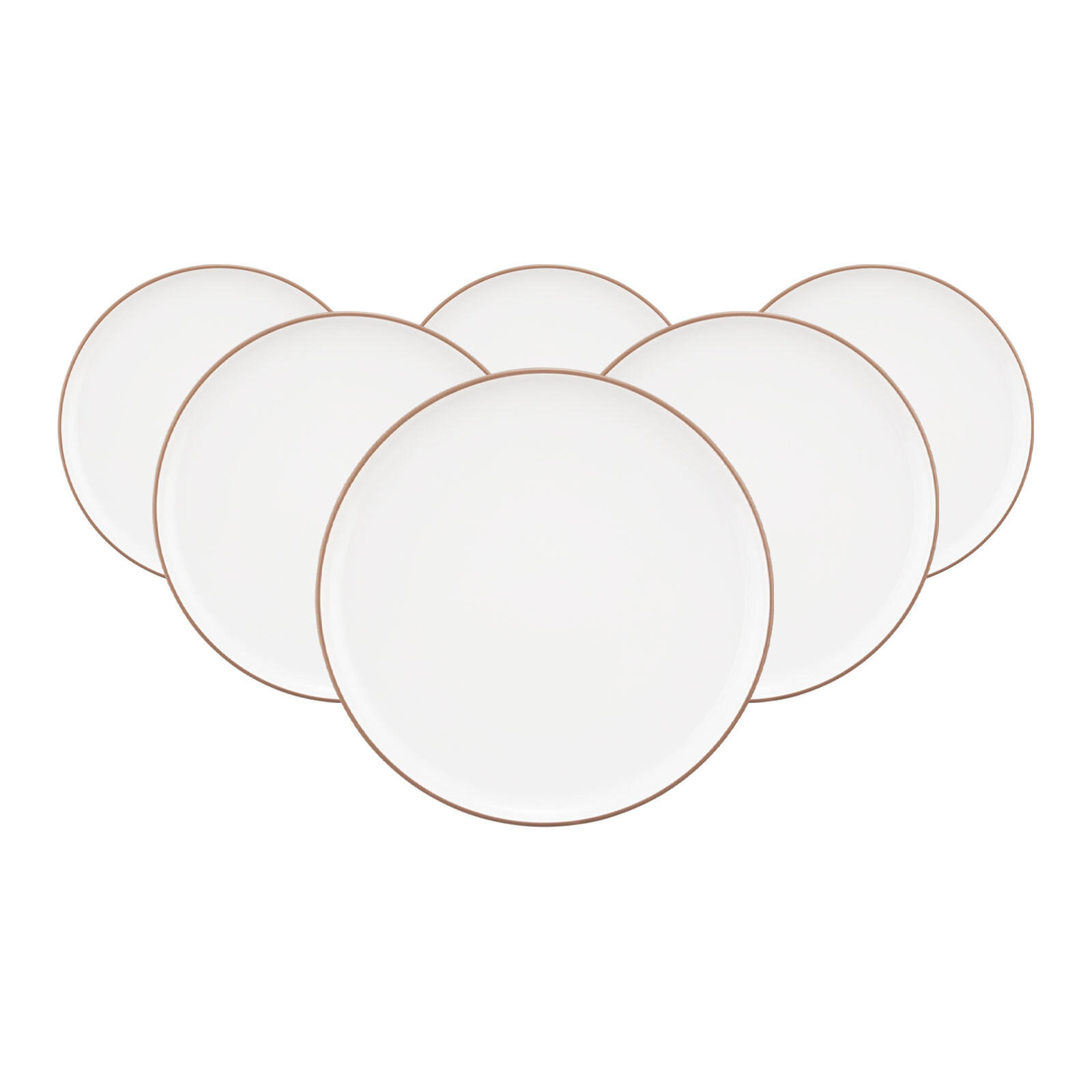 FRÜHSTÜCKSTELLER Sento Home Pure Lines Cocoa Brown ø 21,4 cm 6er Set - Hellbraun, Keramik (21.4cm) - Seltmann Weiden