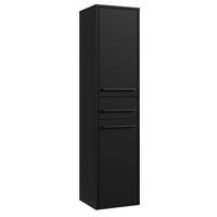 BADEZIMMERSCHRANK Florence mit 2 Türen Schwarz Matt - 30 x 35 x 130 cm - Schwarz, Holz (30/130/35cm) - Badplaats