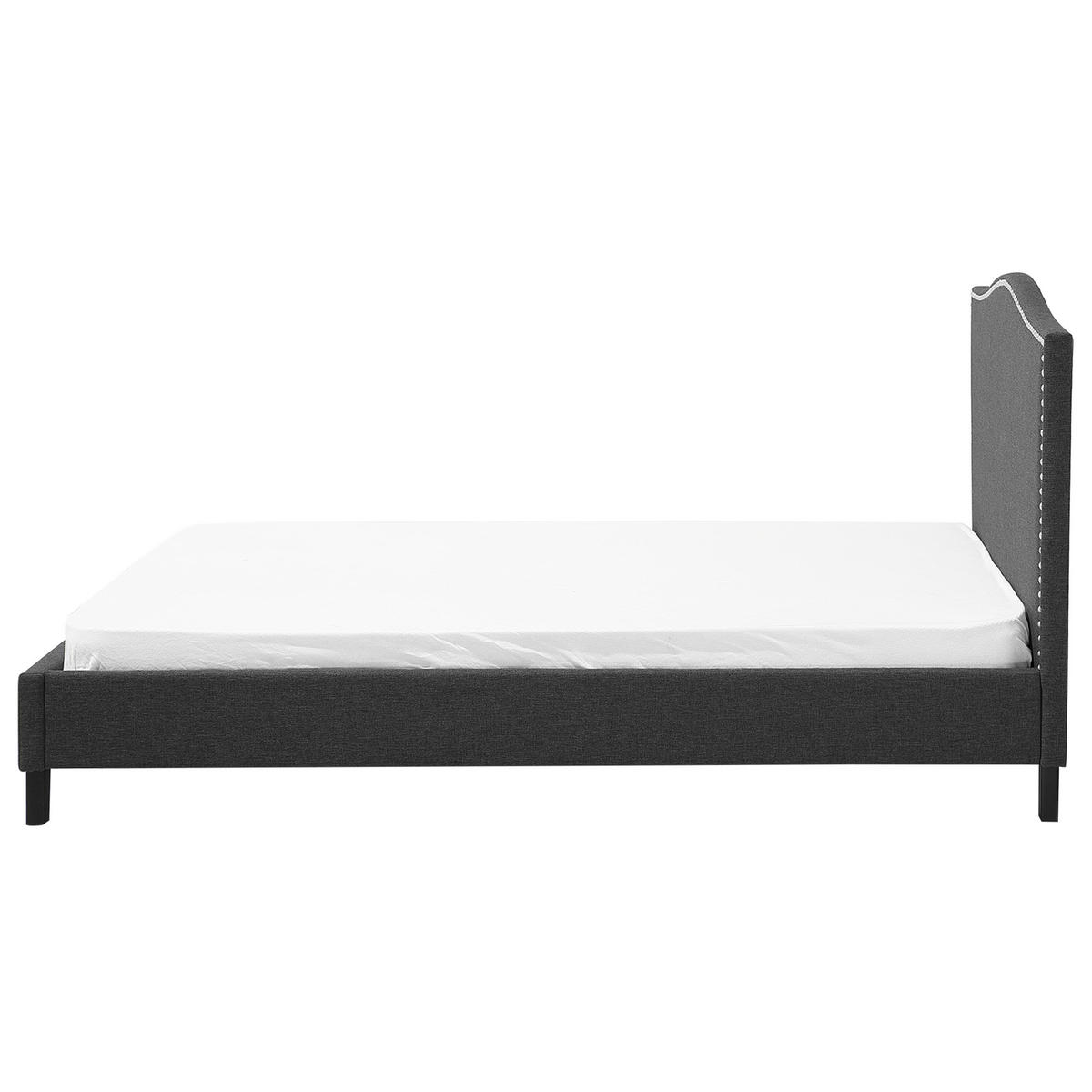 POLSTERBETT 180/200 cm Dunkelgrau Montpellier - Dunkelgrau, Textil (180/200cm) - Beliani