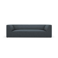 SOFA Ruby aus Cord blau 3 Sitzplätze - Blau, Textil (93/69/232cm) - Micadoni