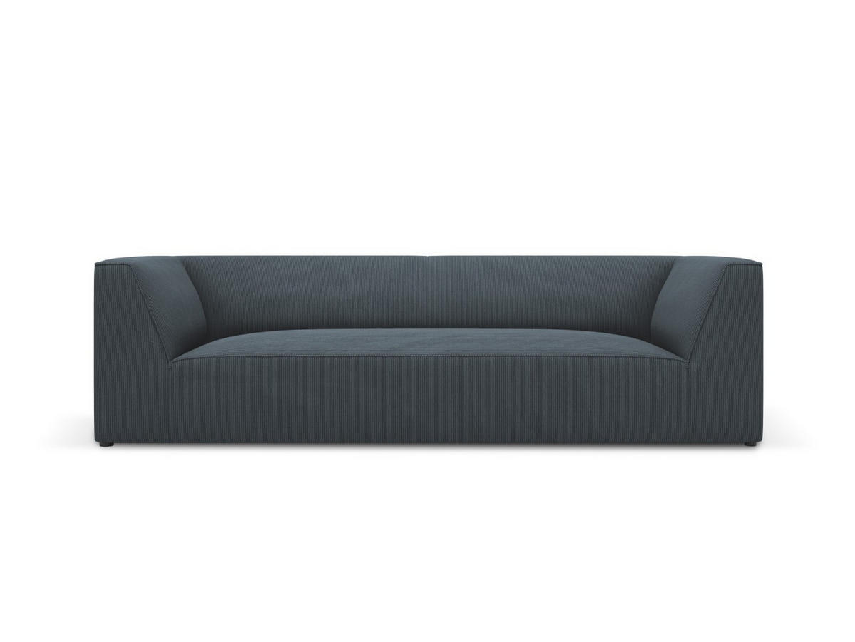 SOFA Ruby aus Cord blau 3 Sitzplätze - Blau, Textil (93/69/232cm) - Micadoni